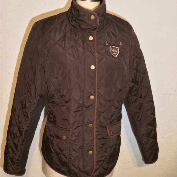 Polo horse ware womens quilted brown jacket size XL - Picture 1 of 15